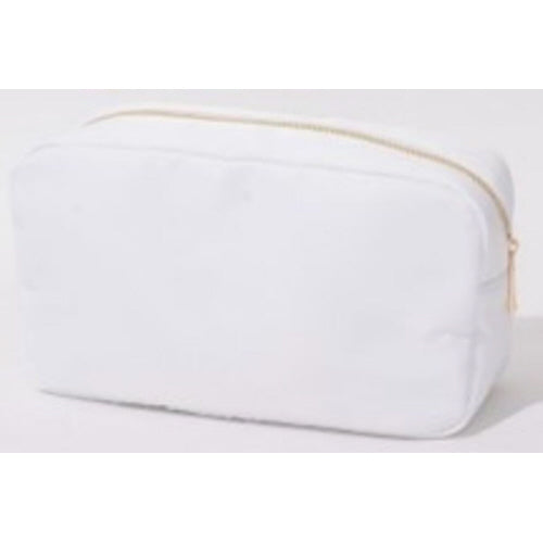 White - Nylon Makeup Bag