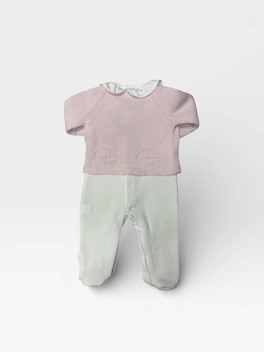 Pima Footie with Pram Embroidery