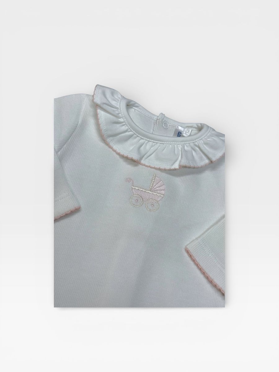 Pima Footie with Pram Embroidery