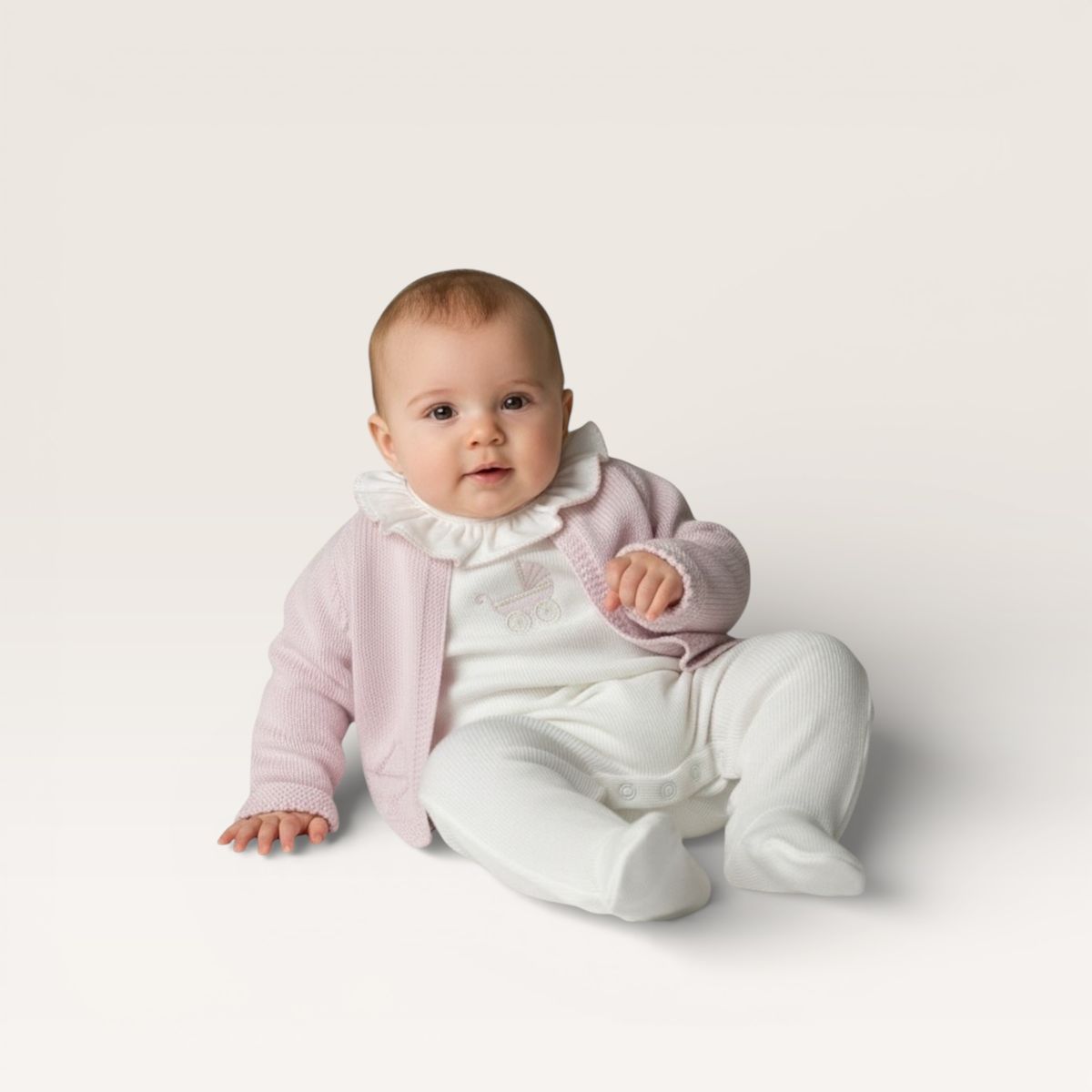 Pima Footie with Pram Embroidery
