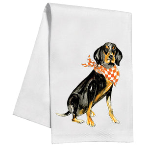 Coonhound with Red Bandana Kitchen Towel