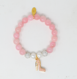 Fancy Pink Hearts Bracelet