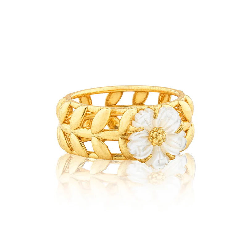 Mermaid Garden Fleur Mother of Pearl Ring