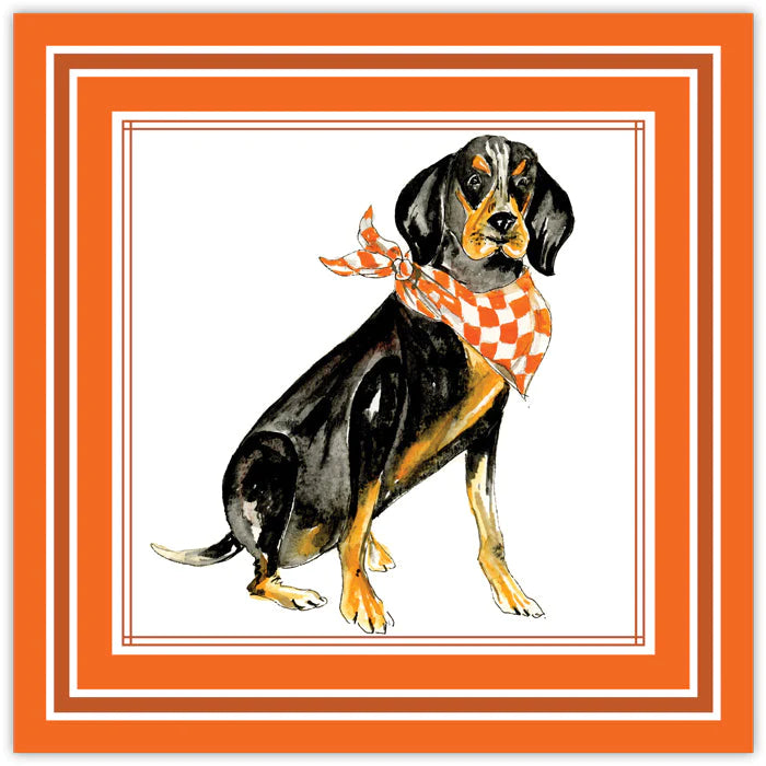 Coonhound with Orange and White Bandana Placemat