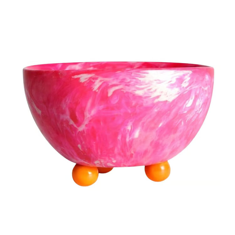 Resin Footed Serving Bowl