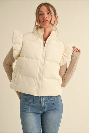 Natalie Puffer Vest with Bow