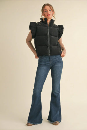 Natalie Puffer Vest with Bow