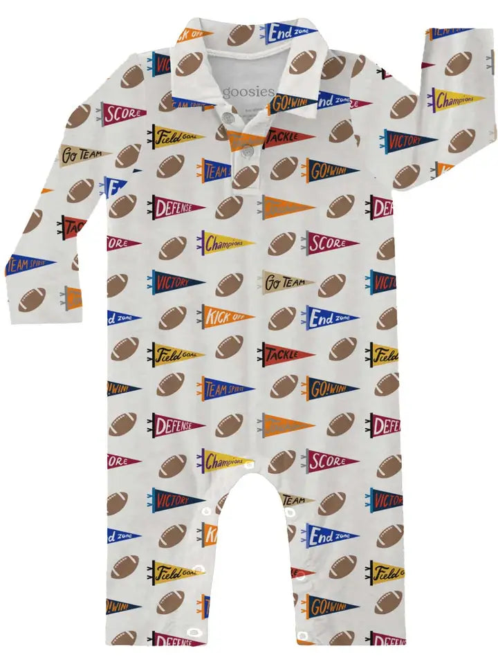 Goosies | Polo Romper Varsity Flags