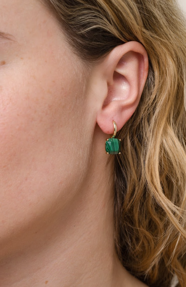 Gemstone Mini Drop - Malachite
