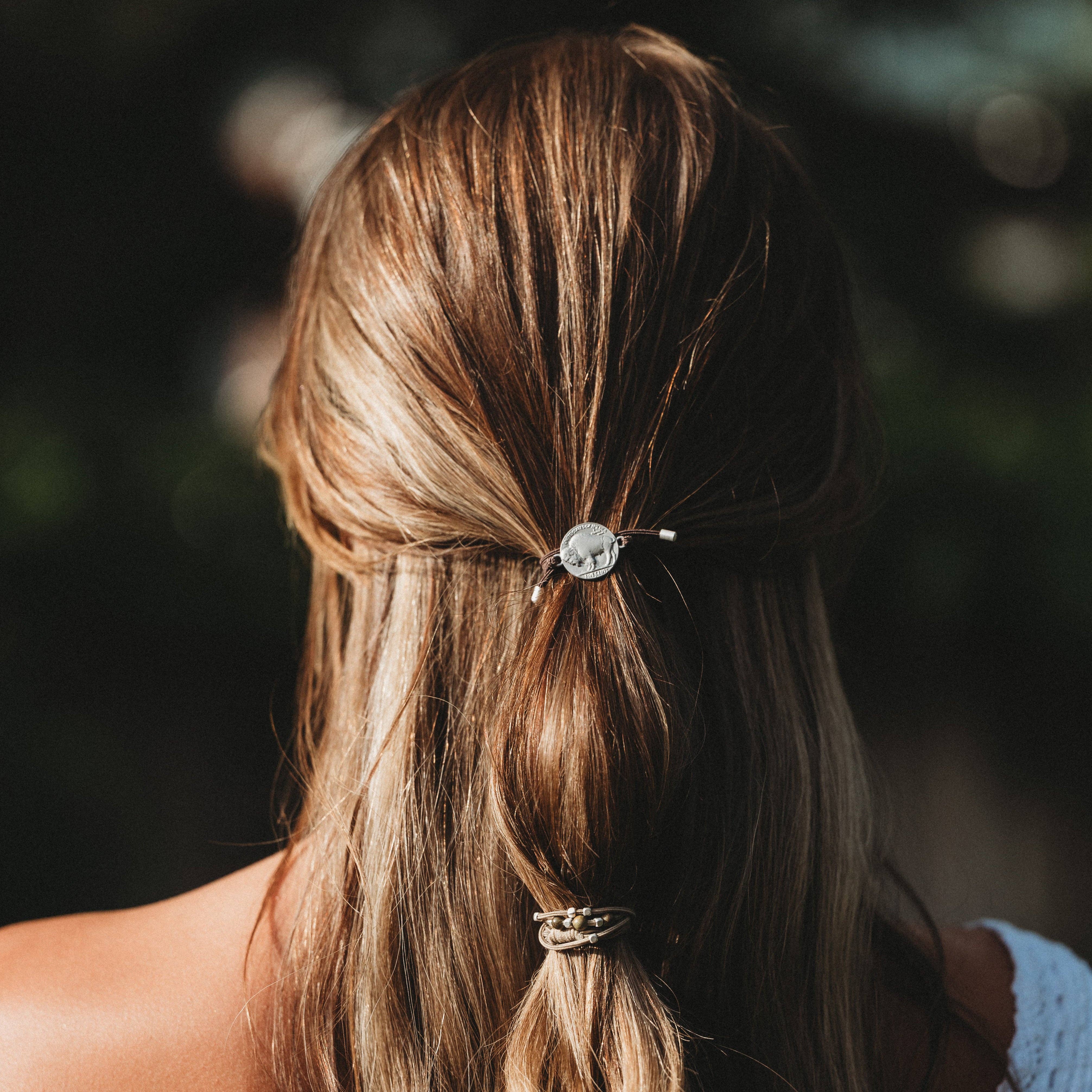 "Roam" Buffalo Charm Hair Tie Bracelets