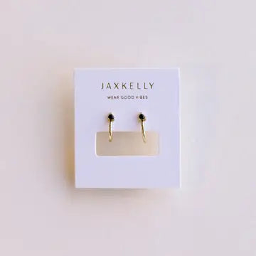 Open Mini Hoop Earring - Black