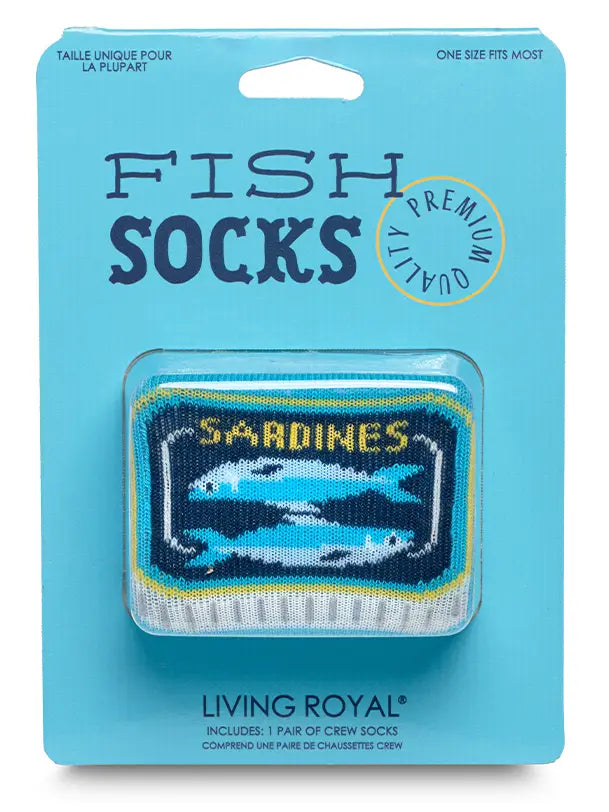 3D Packaged Sardine Socks - Adult Size