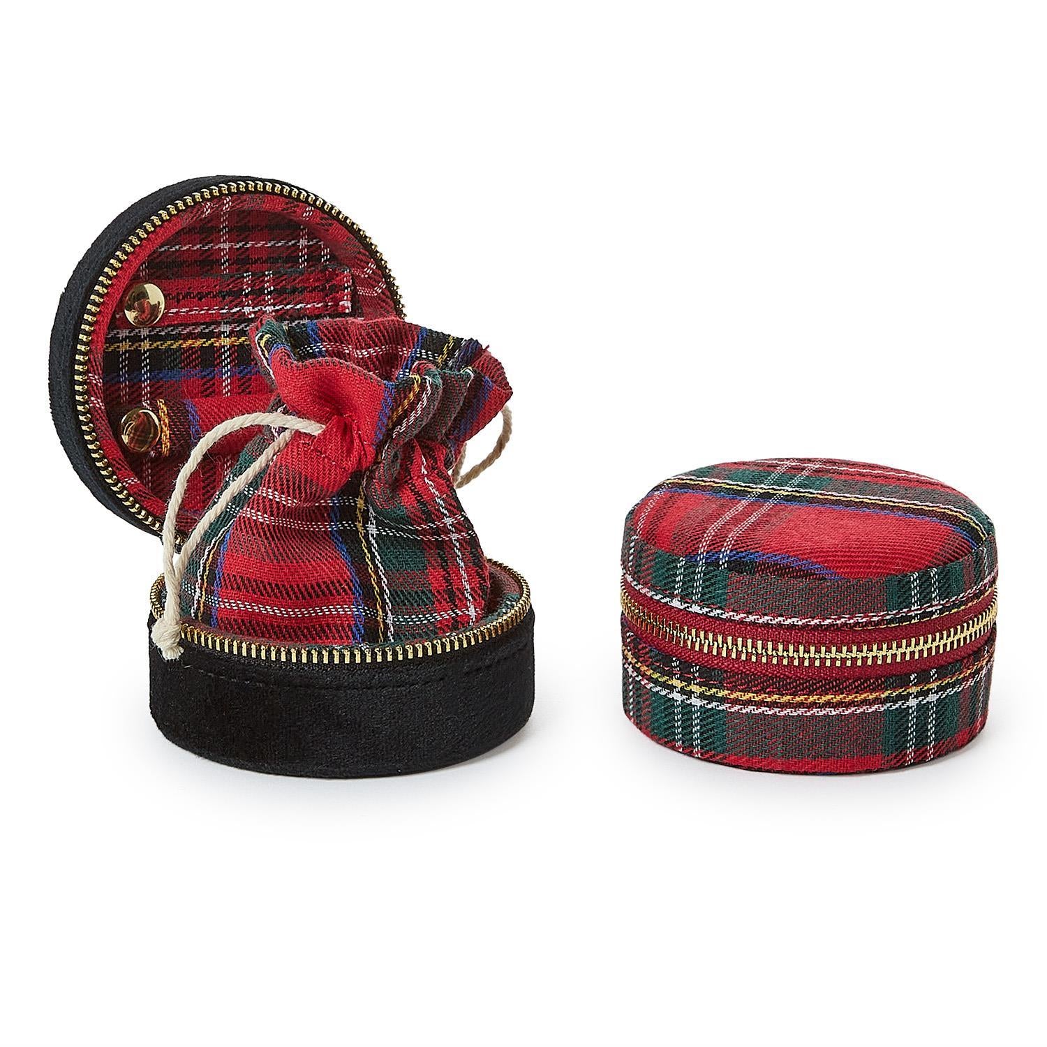 Tartan & Velvet Jewelry Box