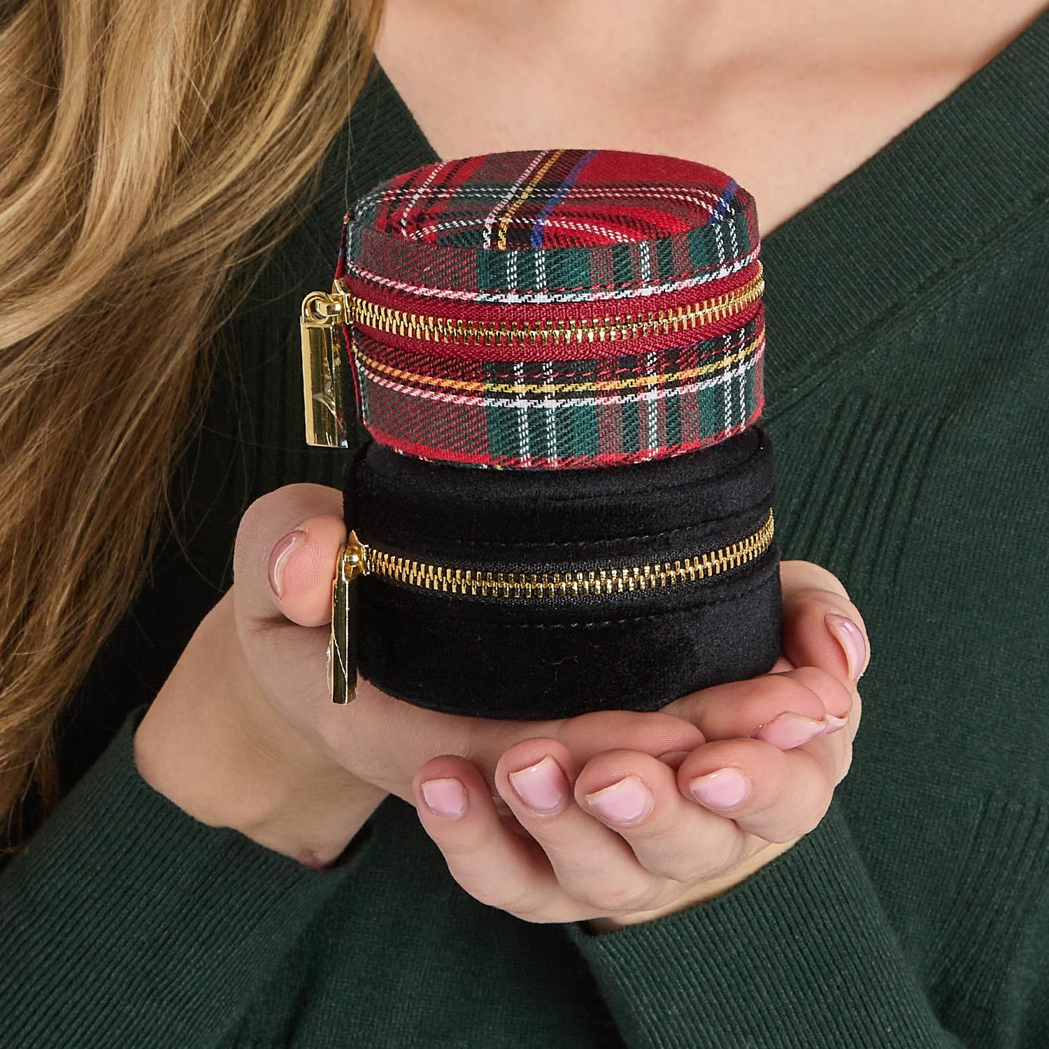 Tartan & Velvet Jewelry Box