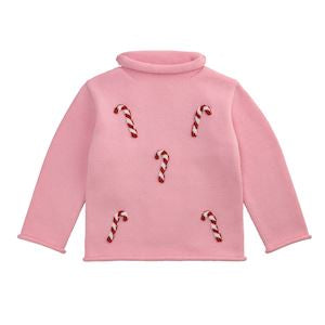 Mudpie | Rollneck Candy Cane Sweater
