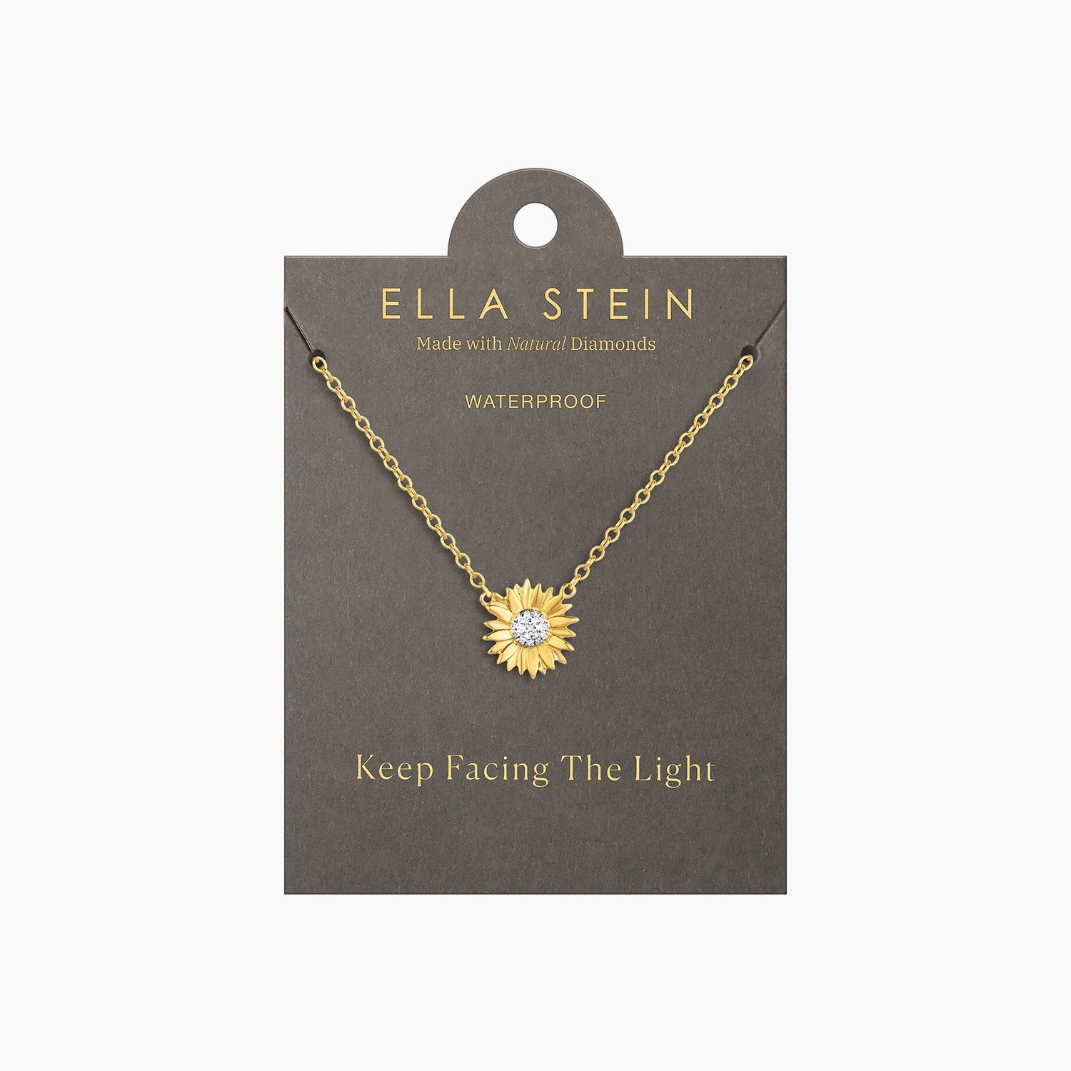 Gold & Diamond Sunflower Pendant Necklace