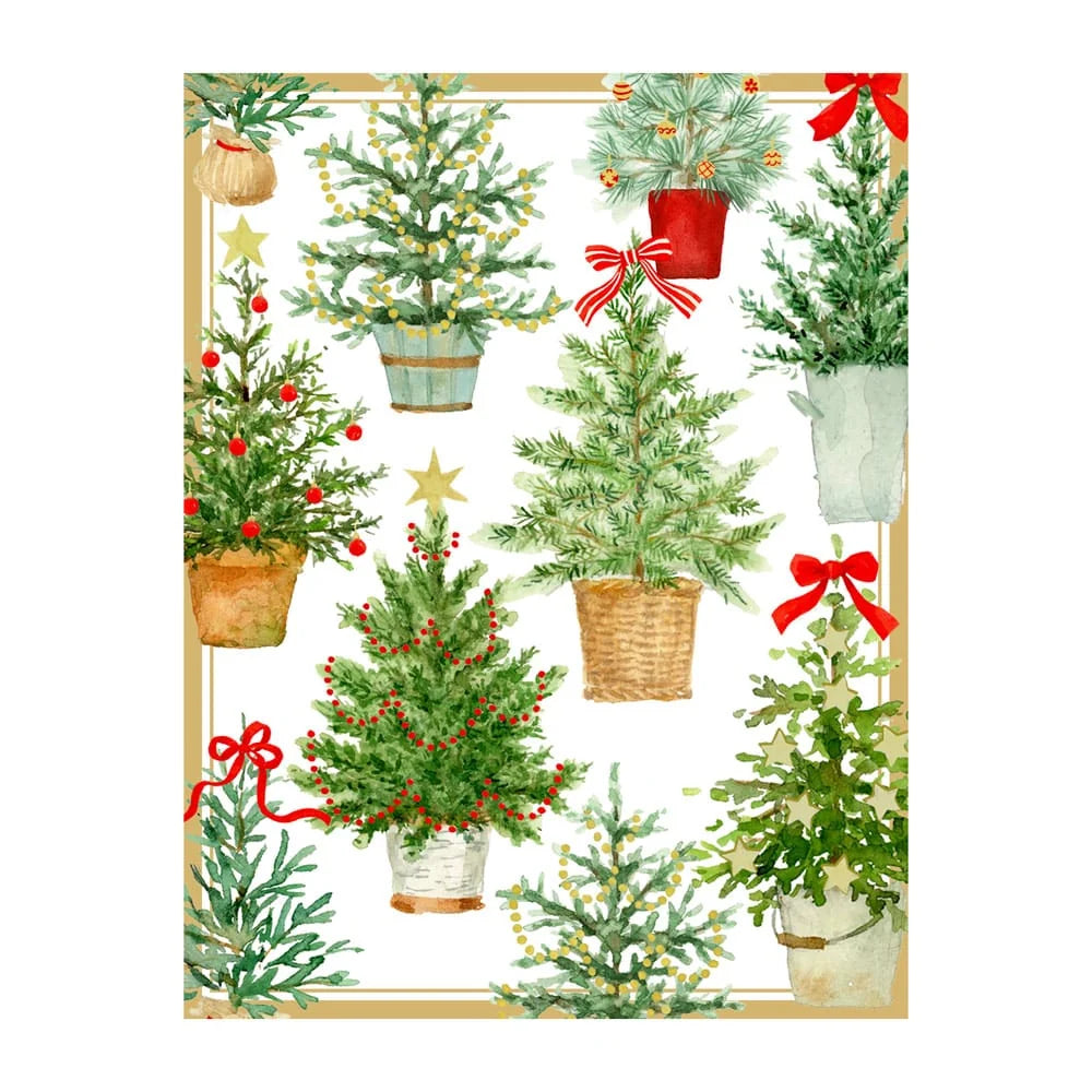 Potted Christmas Trees Classic Boxed Christmas Cards