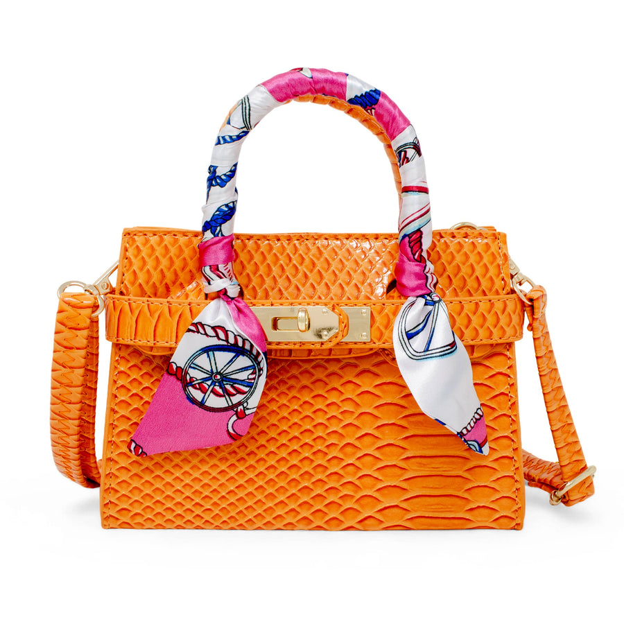 Vivid Crocodile Scarf Handbag