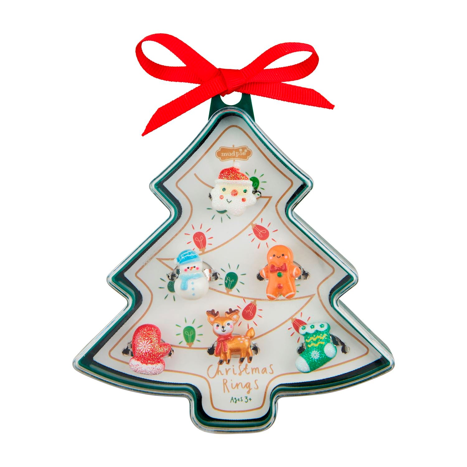 Christmas Ring Set in Acrylic Case