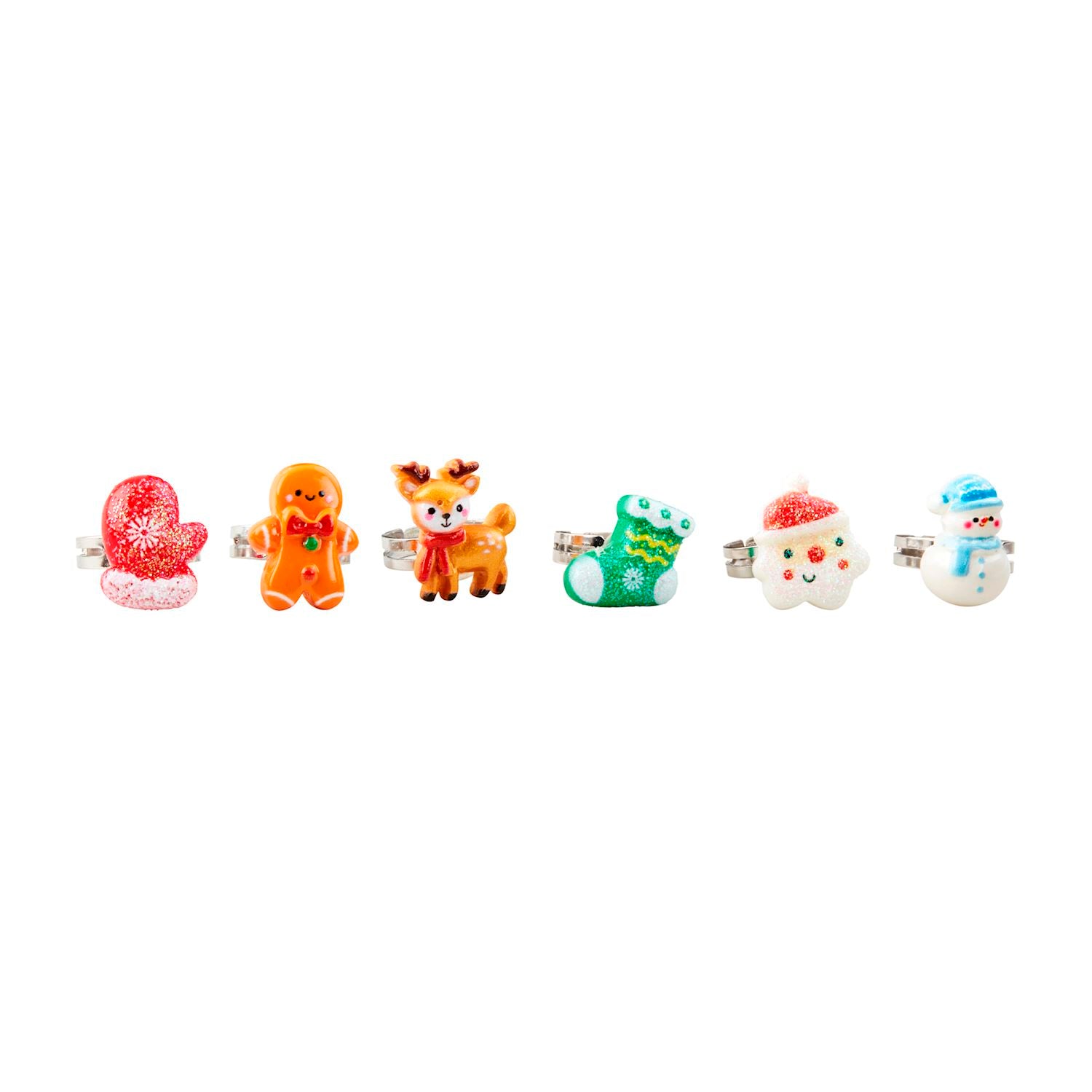 Christmas Ring Set in Acrylic Case