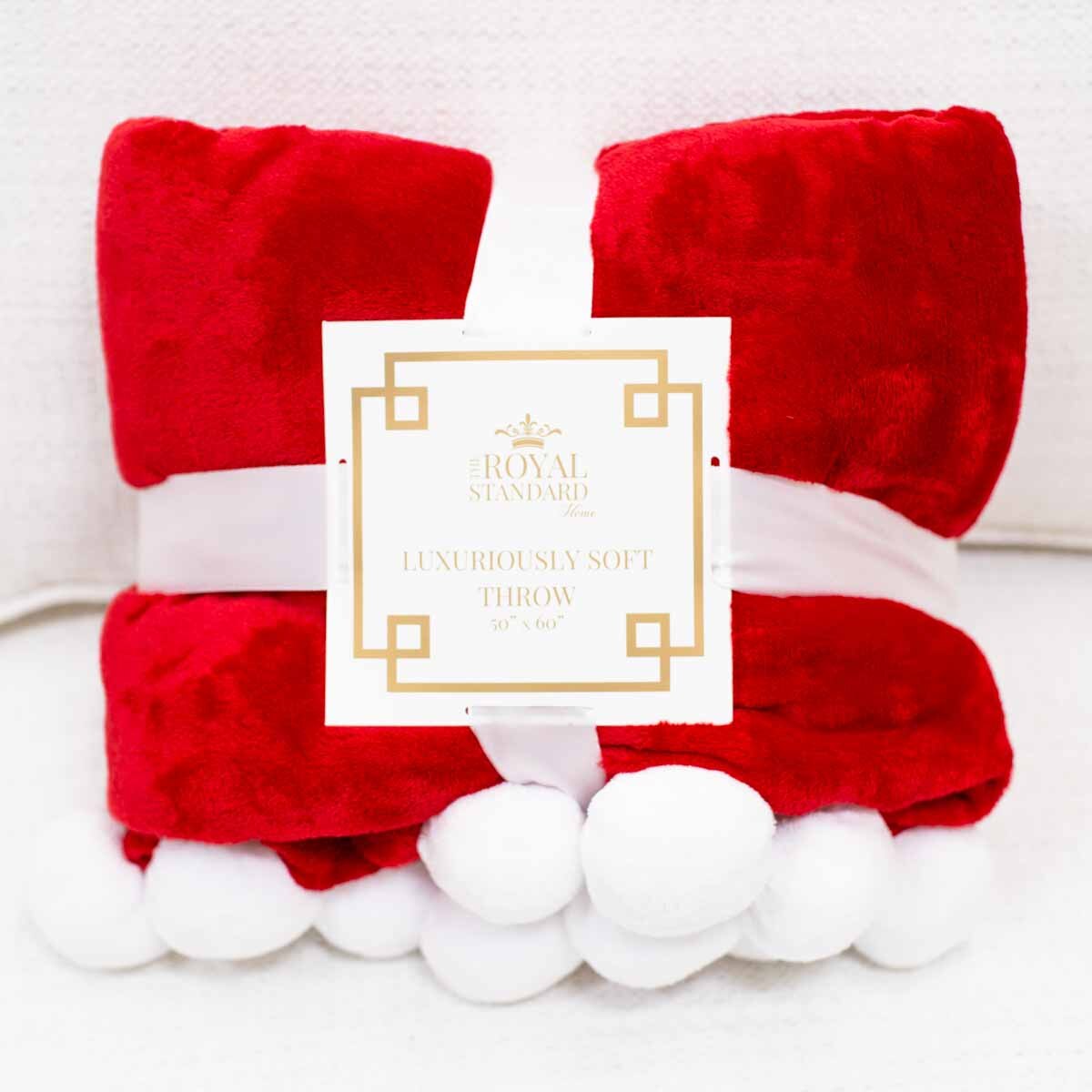 Santa Pom-Pom Throw