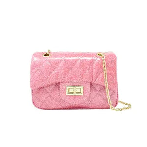 Zomi Gems | Classic Quilted Sparkle Mini Handbag