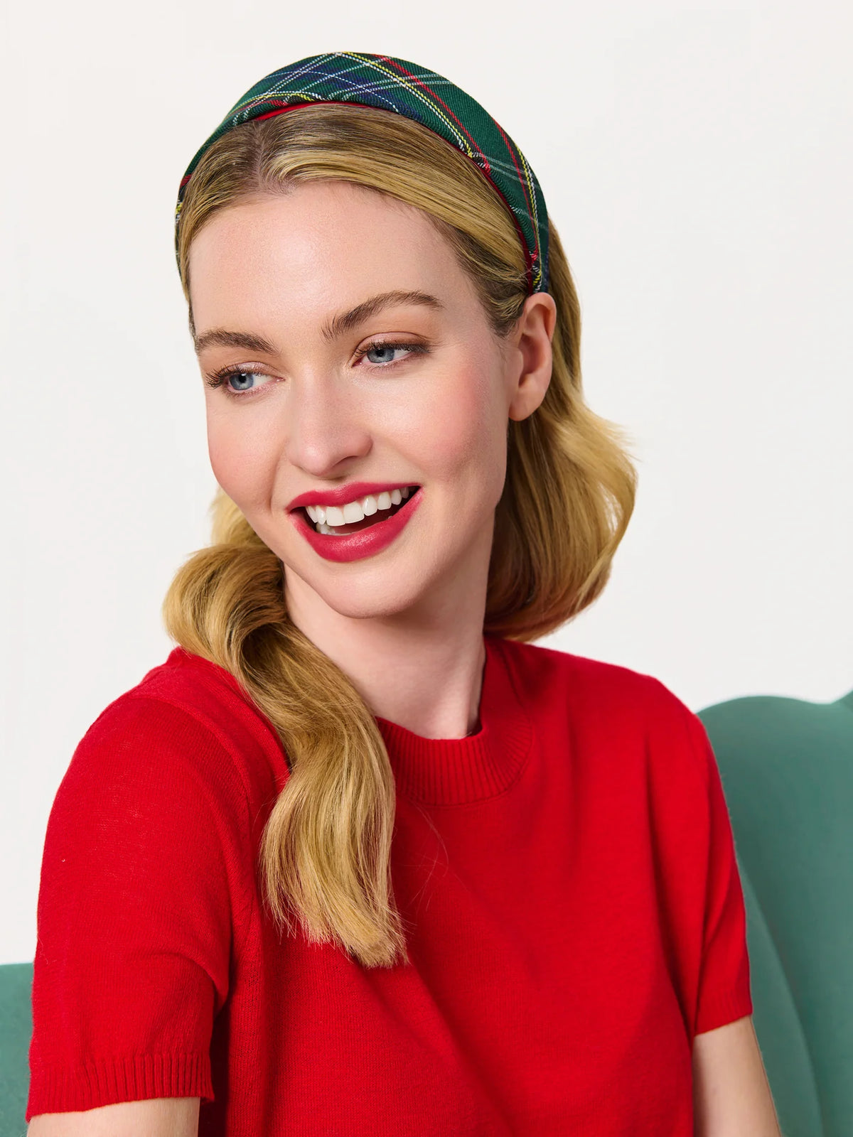 PLAID WIDE HEADBAND