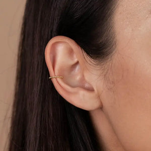 JaxKelly | Gold Cuff Earrings - Ball