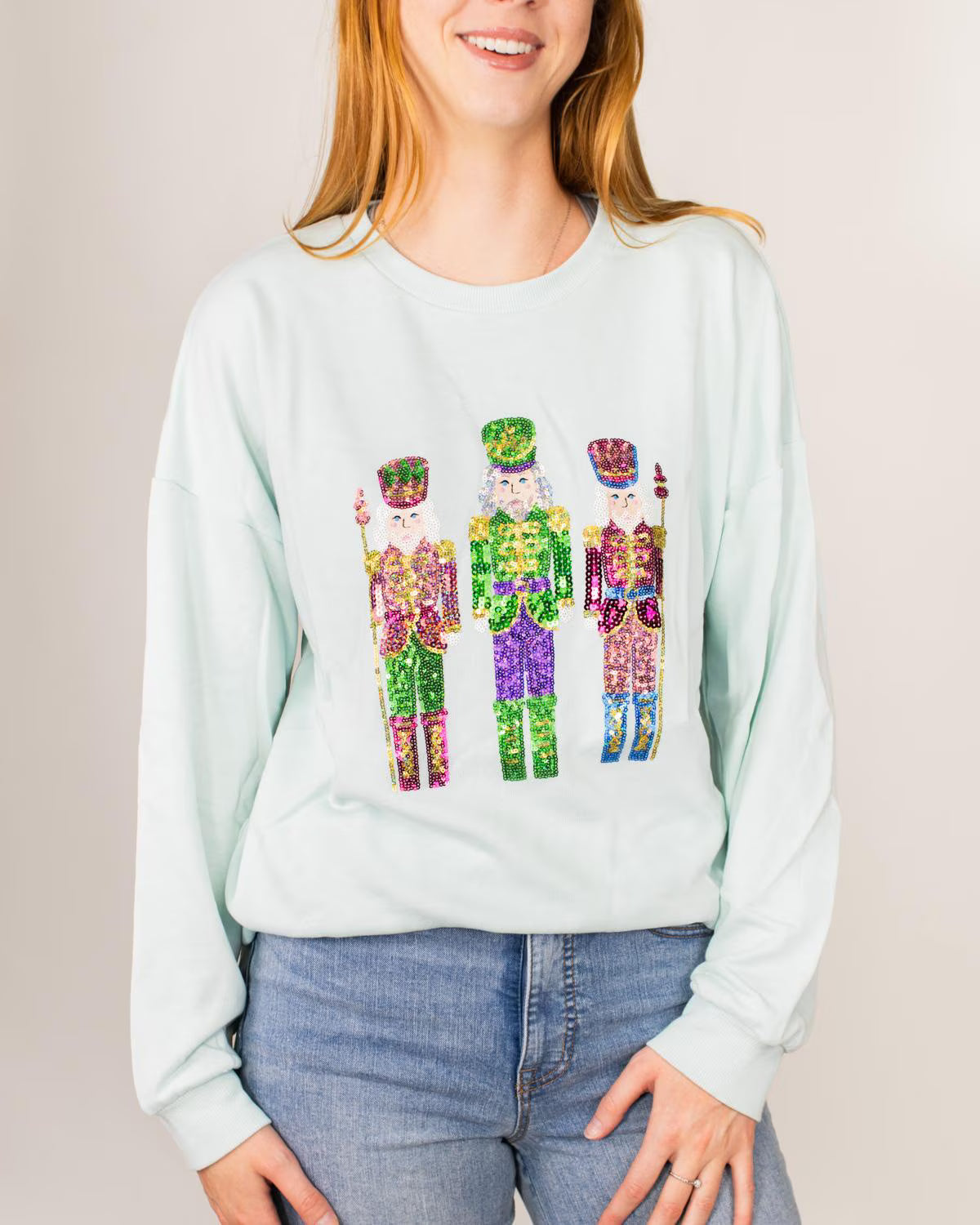 Candy Nutcracker Sequin Sweatshirt