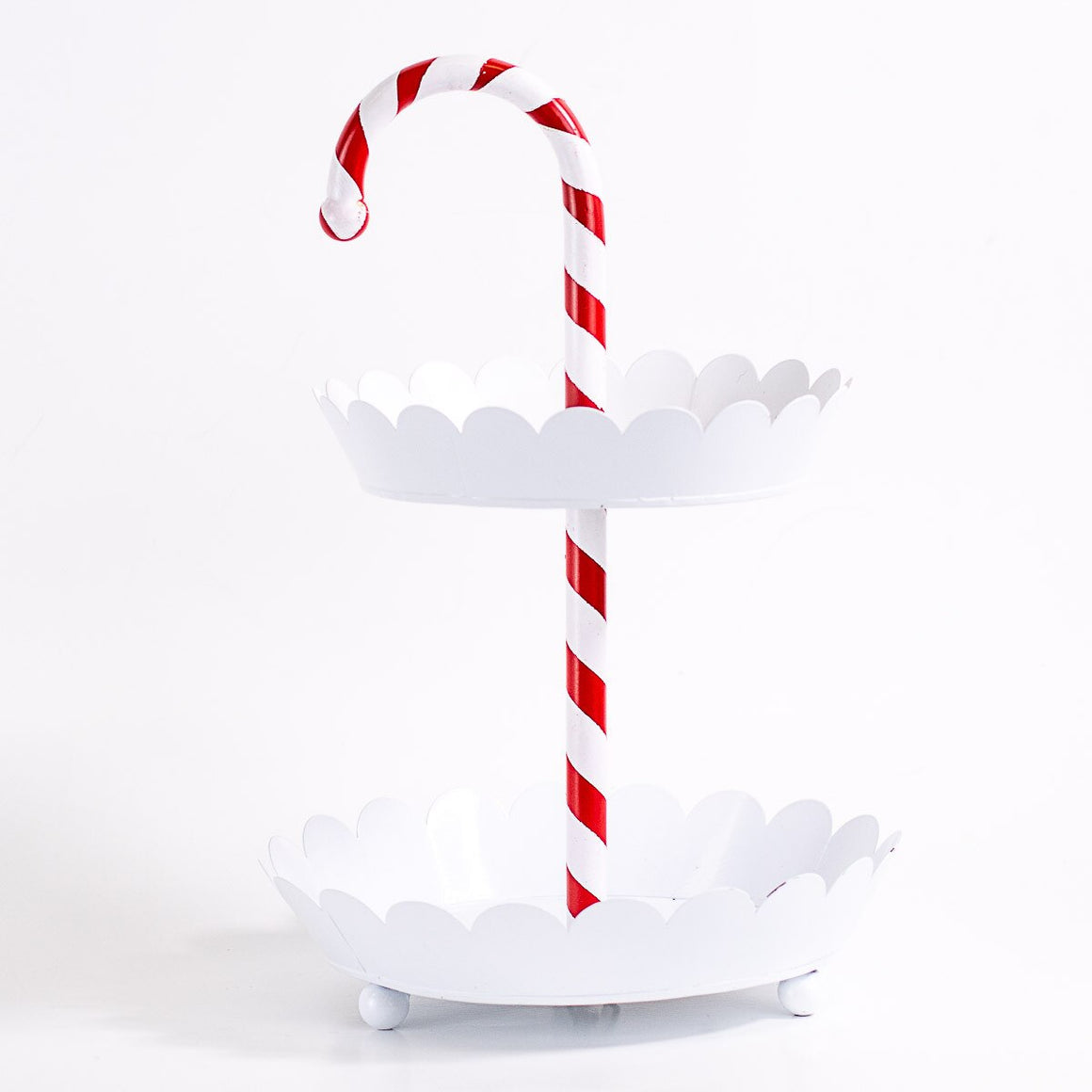 Royal Standard | Candy Cane Tiered Metal Server