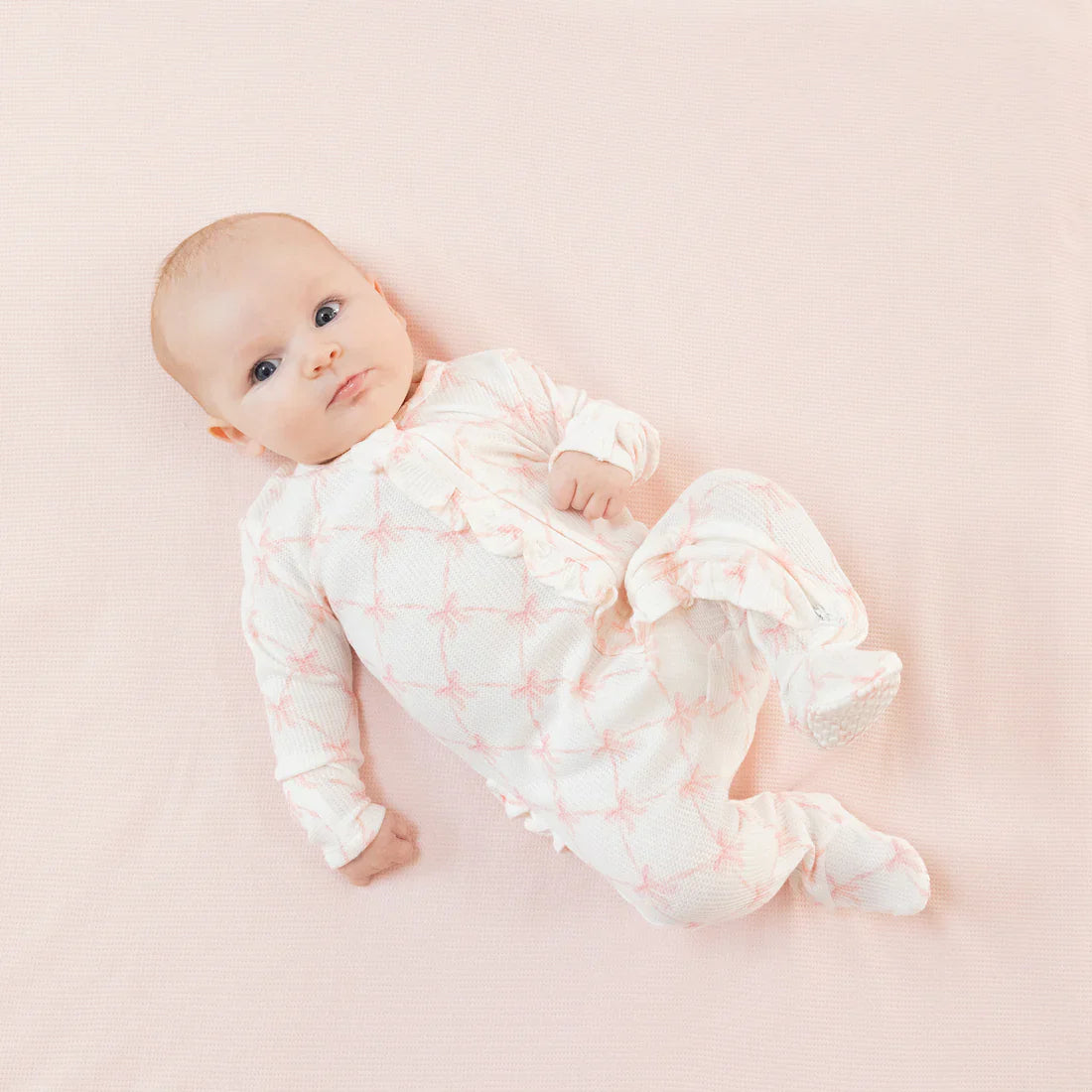 Angel Dear | Ribbon Bow Trellis Gown & Footie