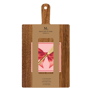 Sophistiplate | `Christmas Bows Cutting Board and Napkin Kit