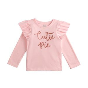 Mud Pie |  Pumpkin Tinsel Long Sleeve Tops