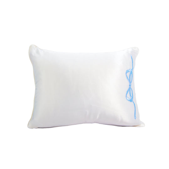 Over The Moon | Satin Baby Pillow - Bow