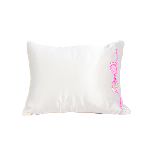 Over The Moon | Satin Baby Pillow - Bow