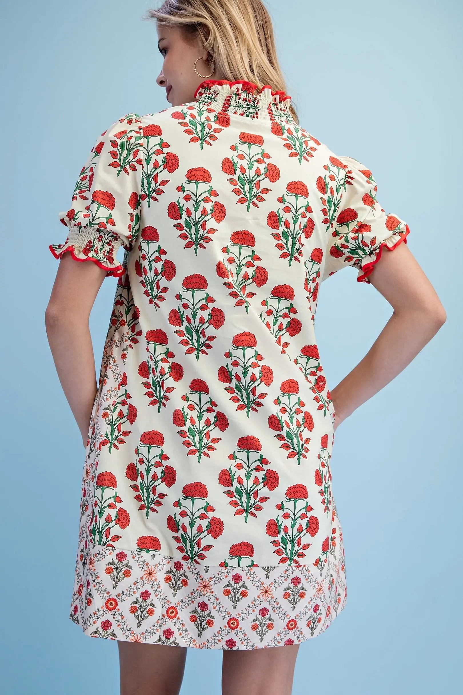 Ophelia Red Floral Dress