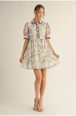 Periwinke Floral Dress