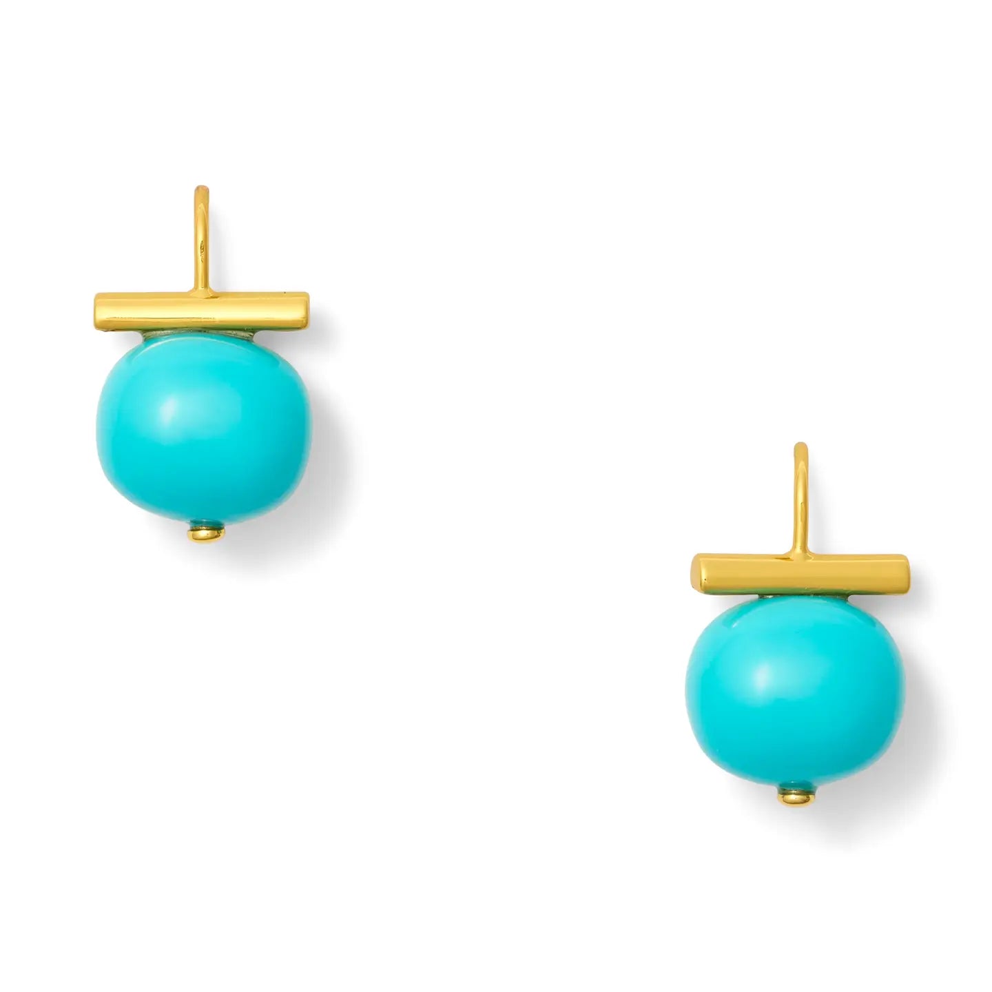 Gold Pebble Pearl Earrings - Medium