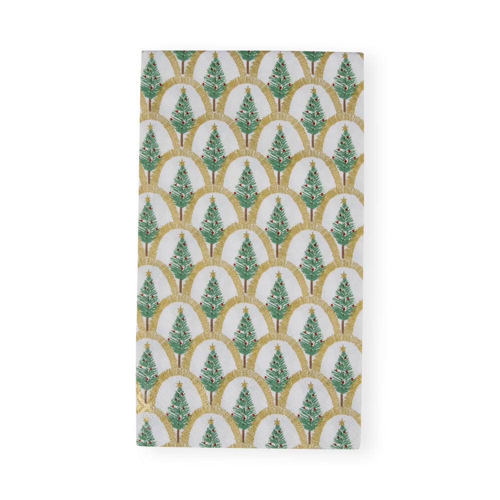 Caspari | Deco Christmas Gold Guest Towel