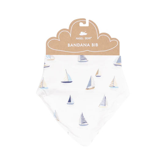 Angel Dear | Sailboats Blue Footie and Bib