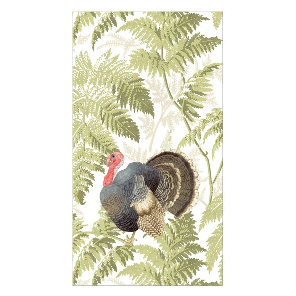 TURKEY AMONG FERNS GUEST TOWEL