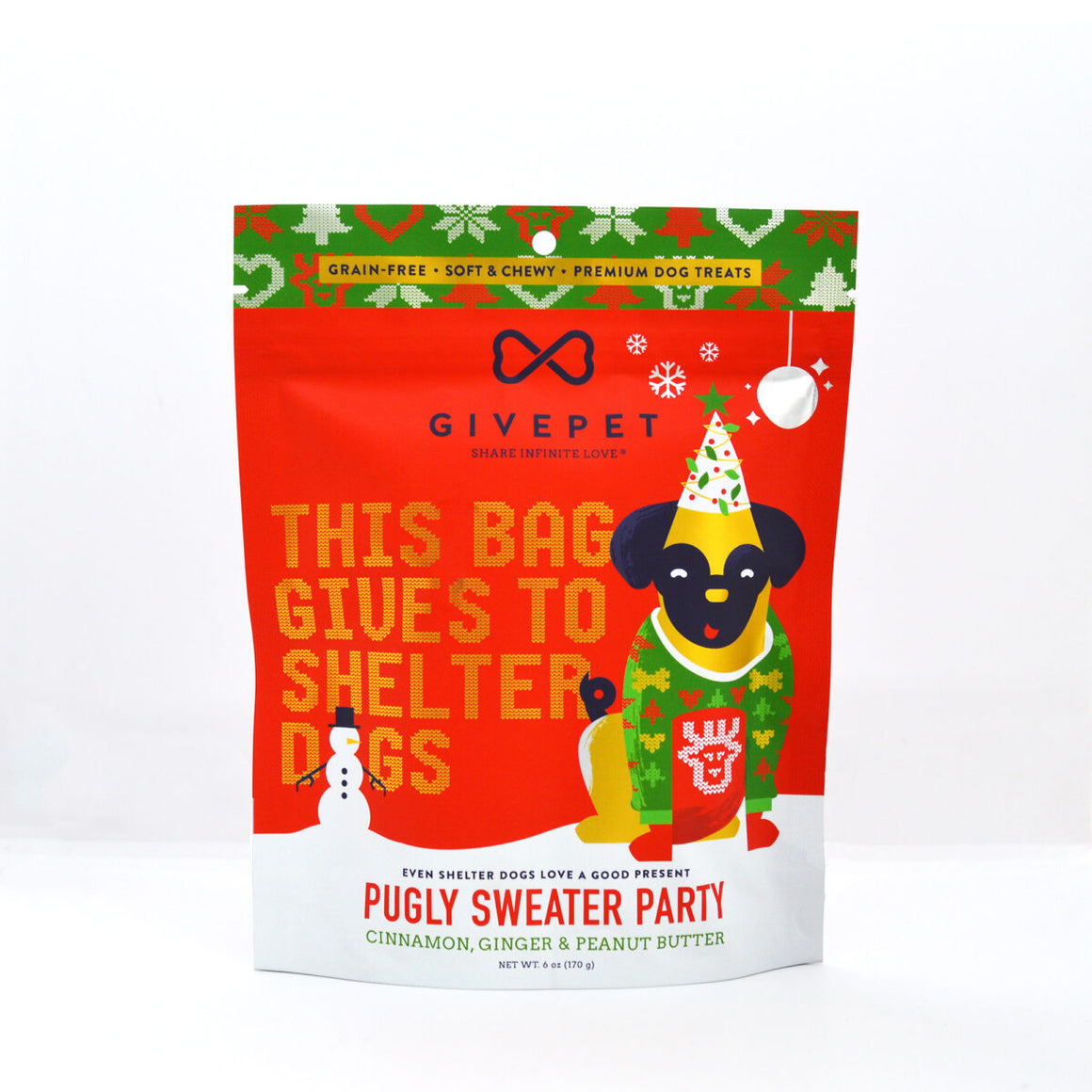 GIVEPET | Pugly Sweater Holiday Dog Treats