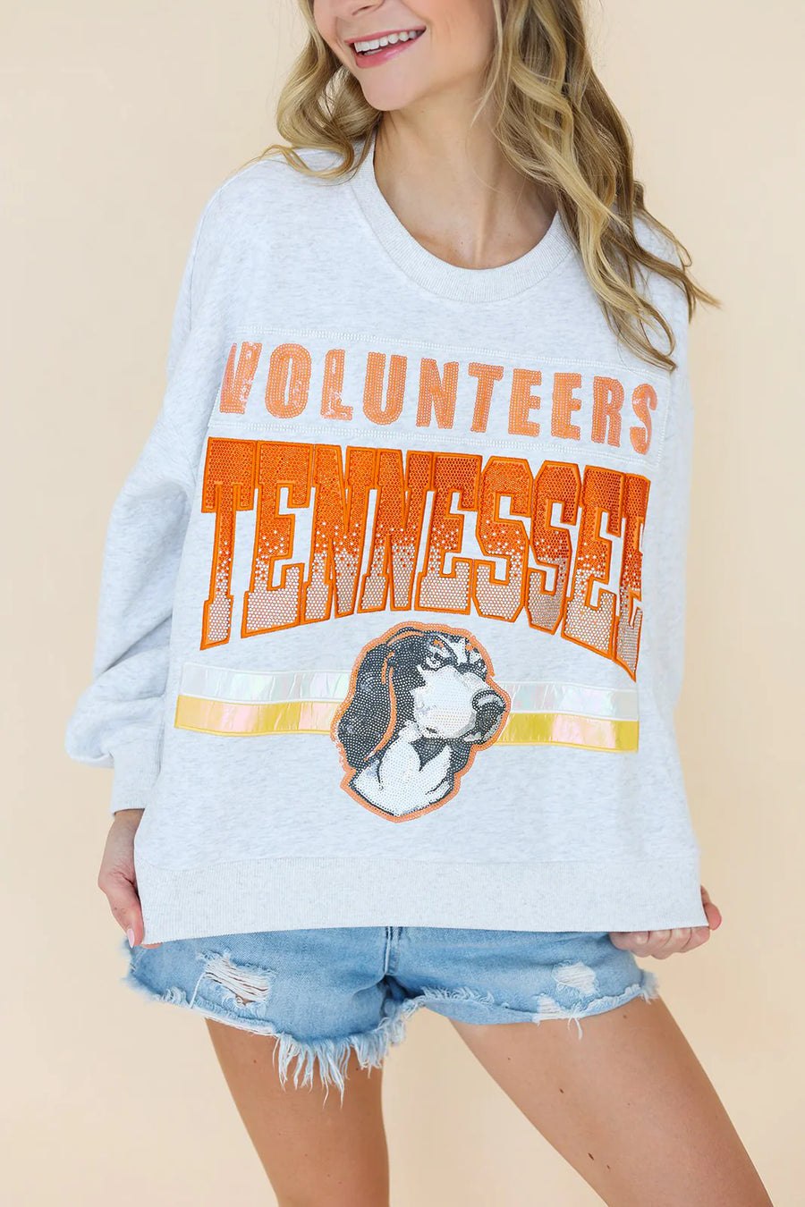 Queen of Sparkles |  Grey "Volunteers Tennessee" Vintage Sweatshirt