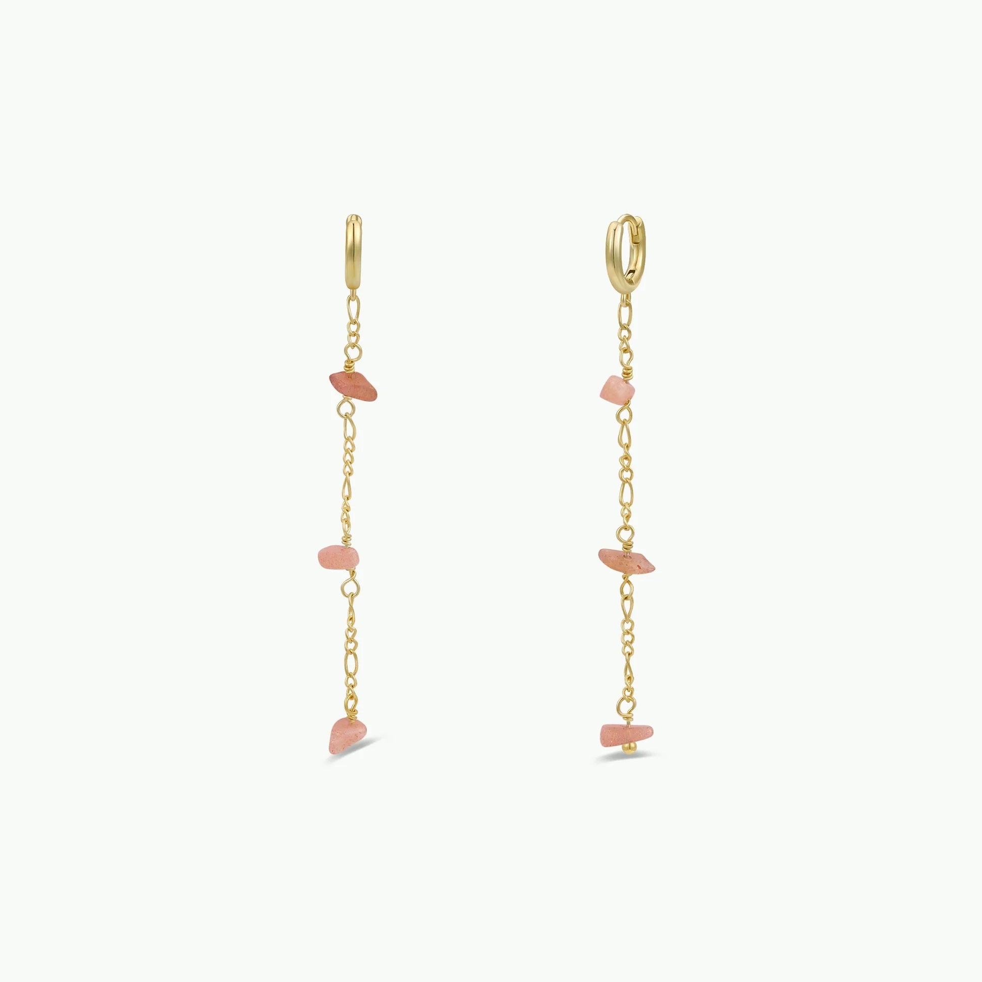 JaxKelly Raw Gemstone Chain Drop Earring