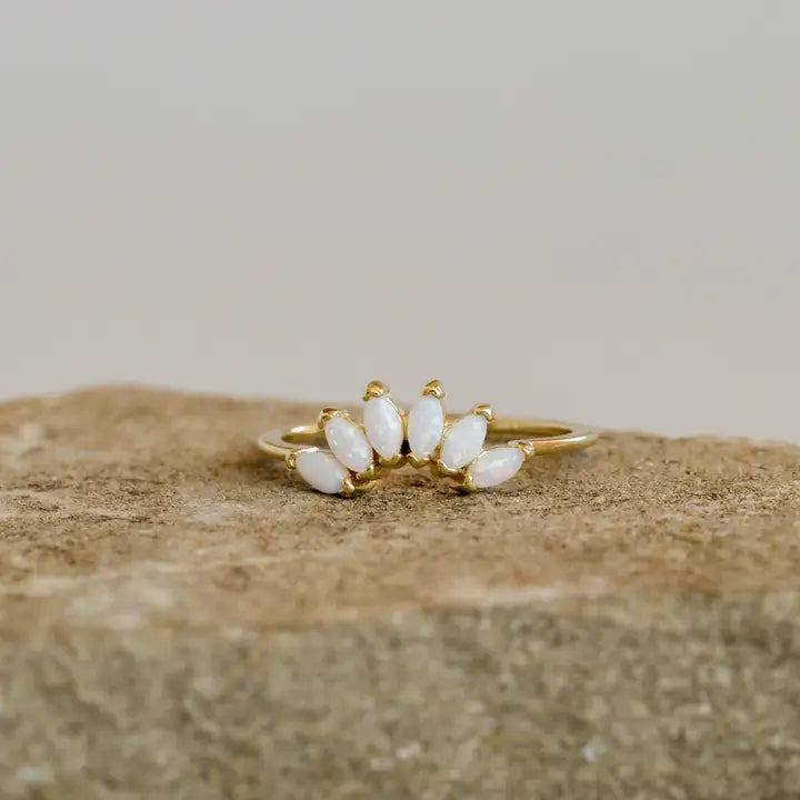 JAXKELLY || Opal Crown Gold Ring