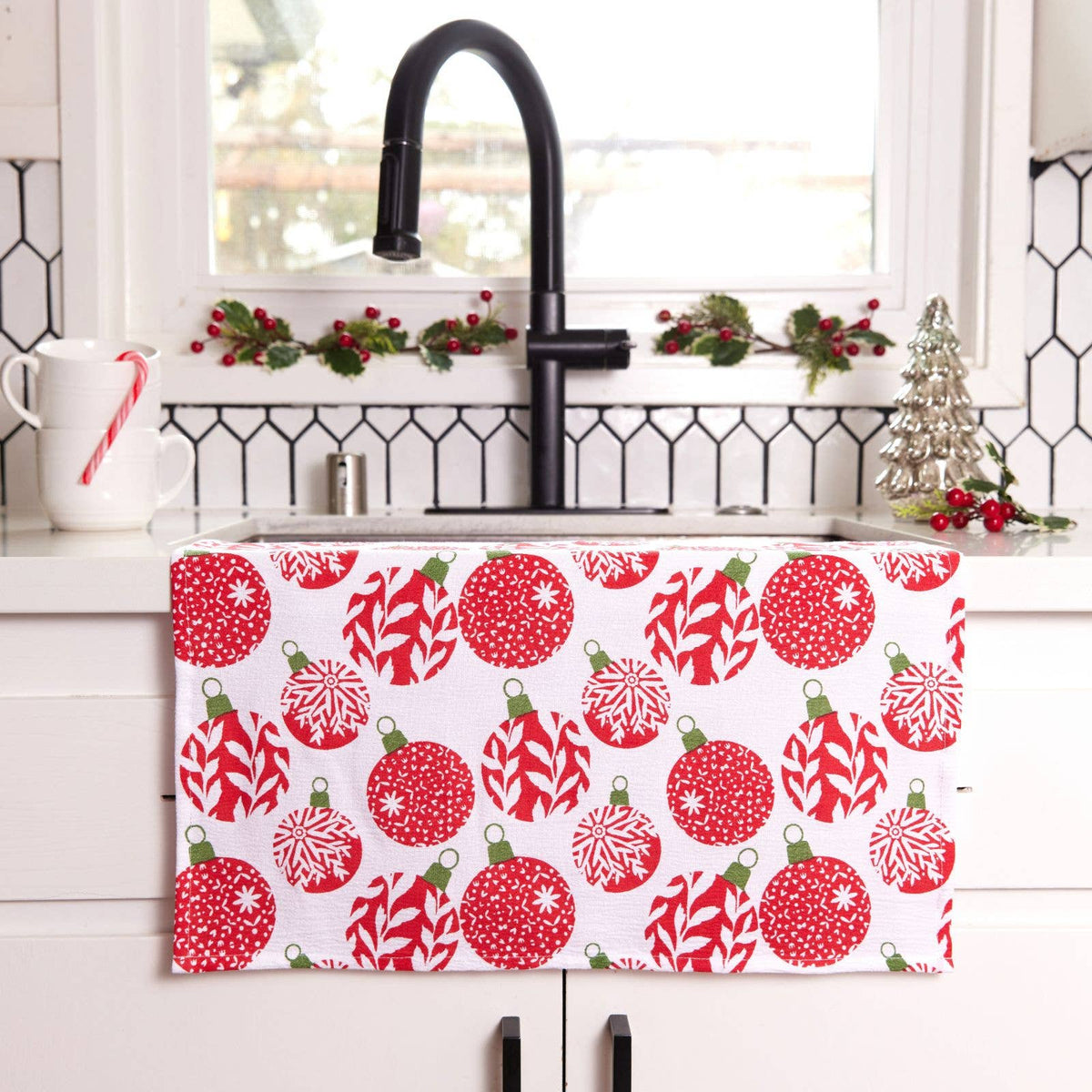 Scandi Ornaments Cotton Kitchen Towels (Set of 3)