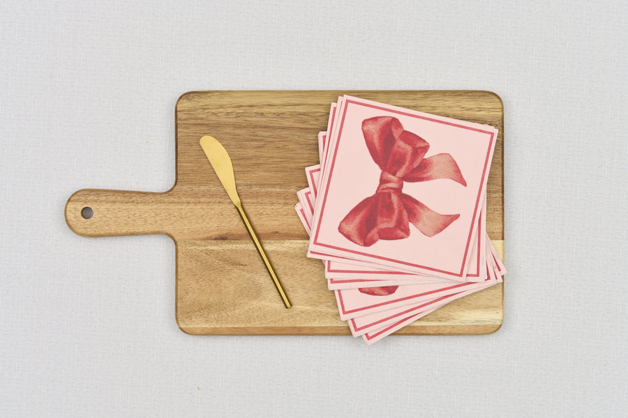 Sophistiplate | `Christmas Bows Cutting Board and Napkin Kit