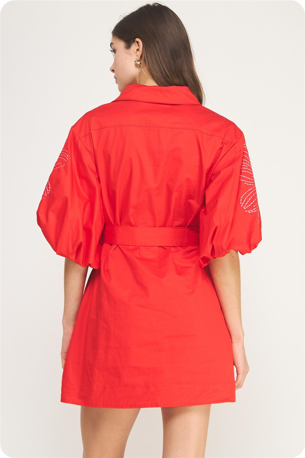 Scarlet Embroidered Dress