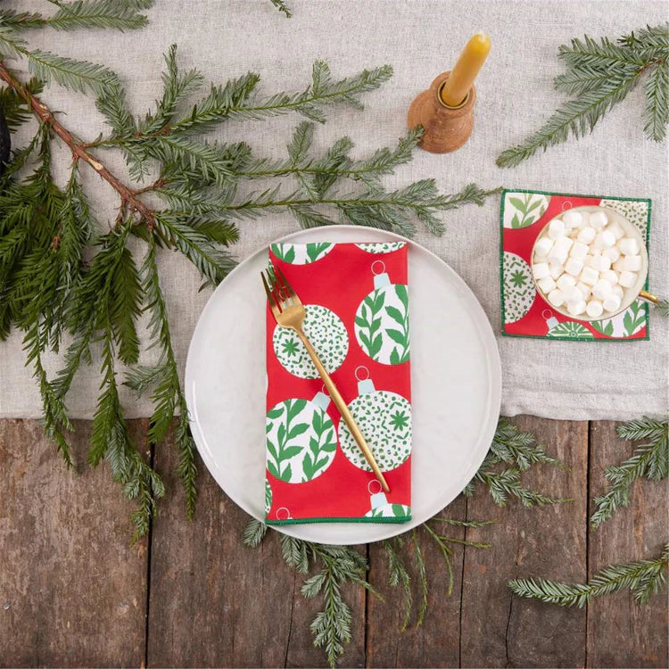 ROCKFLOWERPAPER | Scandi Ornaments  blu  Dinner Napkin