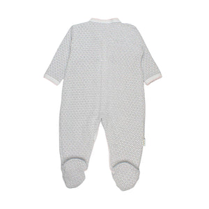 Paty | Knit Footie Grey/Blue